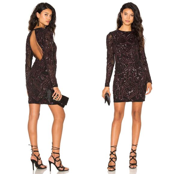 PARKER NIKKI SEQUIN BODYCON DRESS - Picture 1 of 8